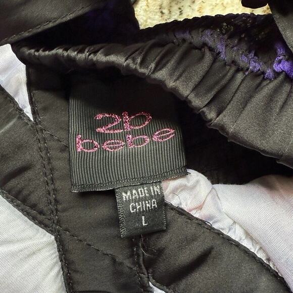 2B Bebe Animal Print Babydoll Maxi Dress Sz L Maximalism Y2K 2000s Halter Lined - Picture 6 of 11